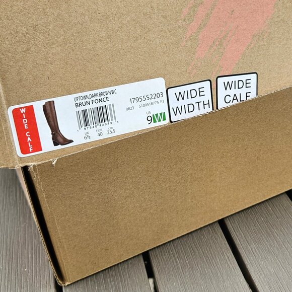 NWT!! - SOUL Uptown Wide Calf Knee High Boot in dark brown faux leather (9W) - Picture 11 of 11